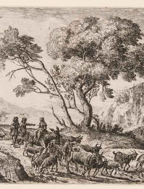 Claude Gellée, called Le Lorrain (French, 1600–1682) Le Départ pour les champs (Departure for the fields), ca. 1638–41 Etching Third state B Courtesy Pia Gallo