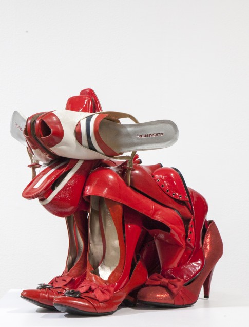 Willie Cole
(American, b. 1955)
MBF (Man’s Best Friend) IV, 2014
Shoes and metal wire
Ca. 17 x 15 x 22 inches
All images courtesy Willie Cole and beta pictoris gallery