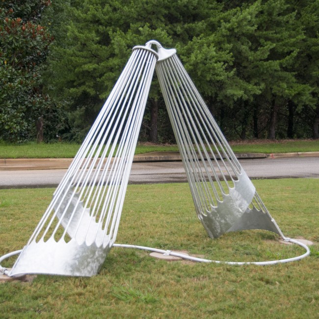 Deborah La Grasse (Florida, b. 1953), Union, 2010, aluminum, ca. 72 x 11 x 48 inches