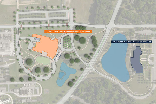 Site map of the Auburn Arts District