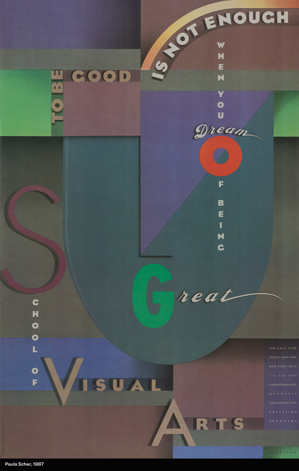 Poster advertising School of Visual Arts