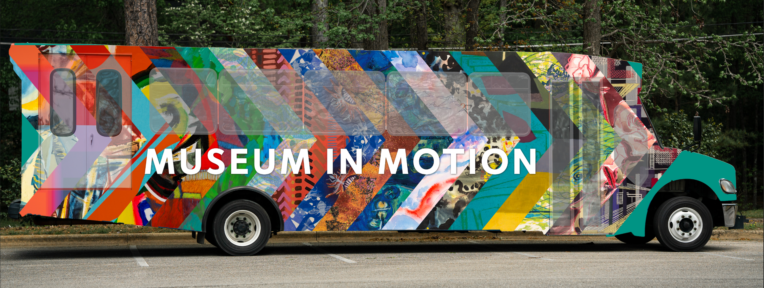 Artist rendering of a bus exterior for an art museum on wheels.