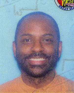 An Alabama driver's license photo of artist RaMell Ross