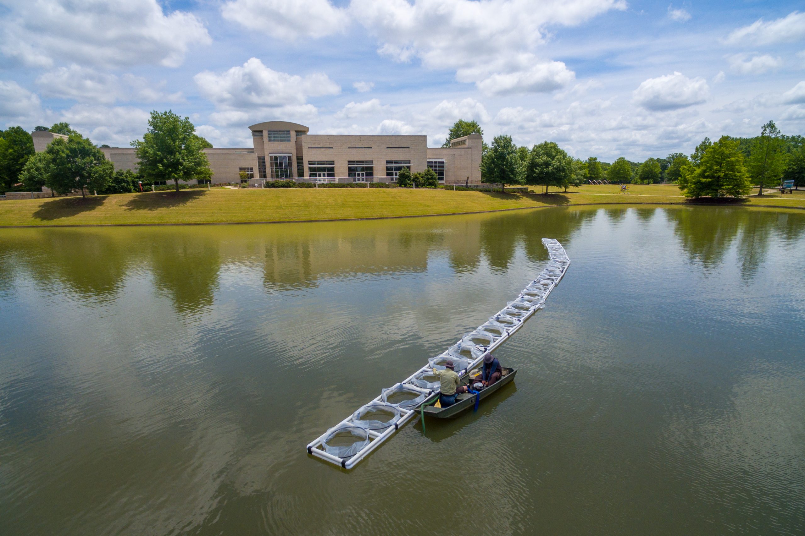 Auburn Graduate Students Research Harmful Algal Blooms in Museum Pond