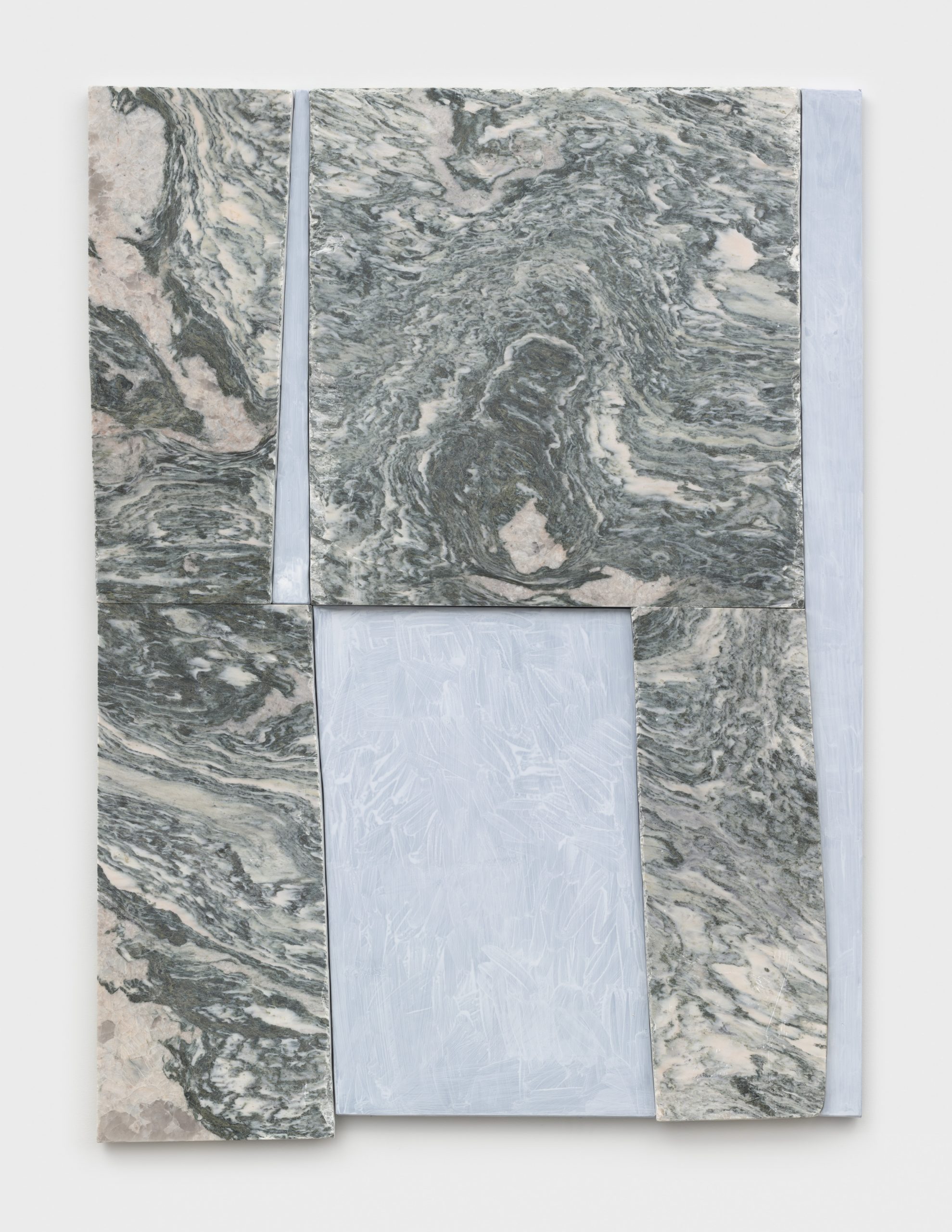 Marble, acrylic on plaster-coated canvas mounted to MDF