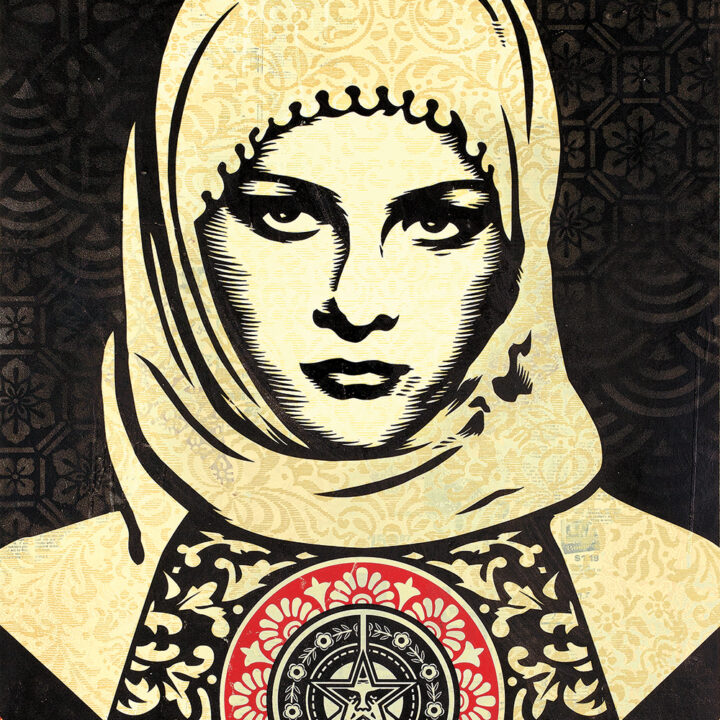 Silkscreen and Mixed Media Collage on Paper, HPM 30w x 41h. (76.2w x 104.1h cm)