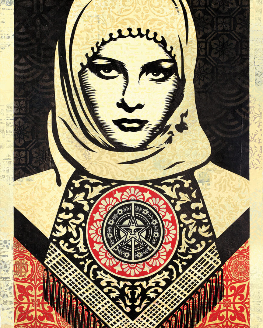 Silkscreen and Mixed Media Collage on Paper, HPM 30w x 41h. (76.2w x 104.1h cm)